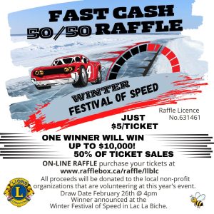 Festival of Speed 50 50 Fast Cash Raffle.