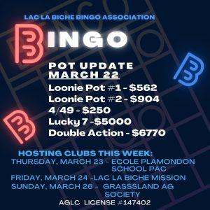 LLB Bingo Post Update March 22.