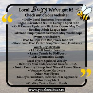 Your Local Buzz What's New April 29.