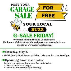 Your Local Buzz G-Sale Friday May 26.