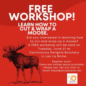 Community-Learning-How-to-cut-a-moose free workshop.