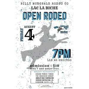 Billy-McDonald Rodeo Co. Open Rodeo in Lac La Biche on Friday, Aug-4-23.