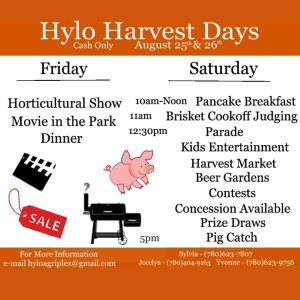 Hylo Harvest Days August 24th and 25th
