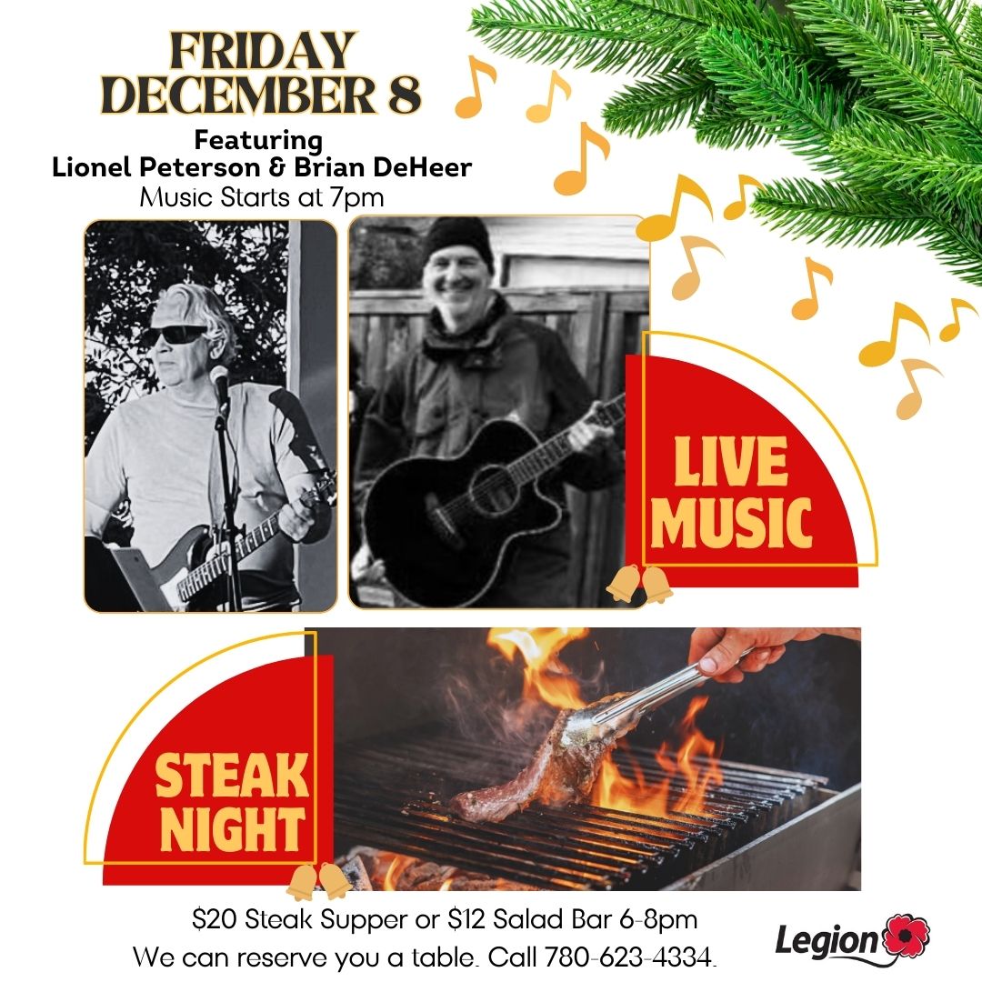Legion LLB Live Music and Steak Night December 8.