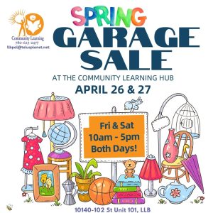 Community-Learning-Spring-Garage-Sale-April-26-and-27.