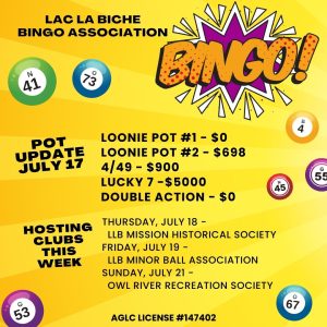 Bingo Pot Update July 17, 2024.