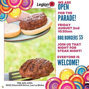 Legion open for the Parade August 2, 2024.