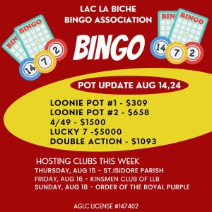 Bingo Pot Update August 14, 2024.