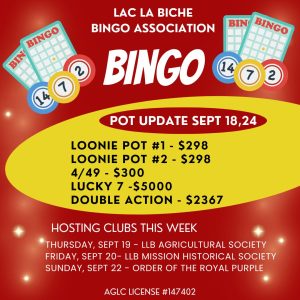 Bingo Pot Update September 18, 2024.