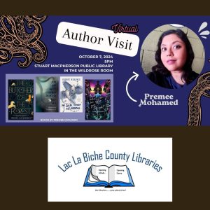 Lac La Biche County Library Author Visit Oct 7, 2024.