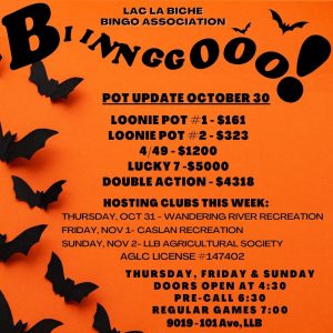 Bingo Pot Update October 30, 2024.