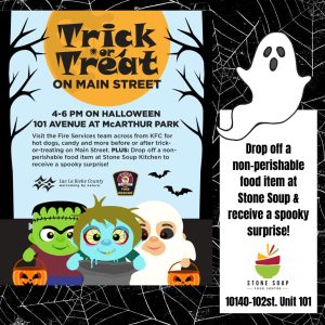 Stone Soup Trick or Treat and receive a spooky prize on Oct 31, 2024.