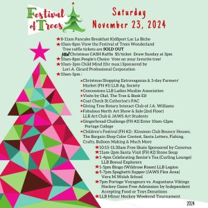 Festival of Trees Saturday, November 23, 2024.