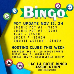 LLB Bingo Pots Update Nov 13,24