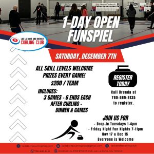 LLB Curling Funspiel December 7 ,2024 at the Bold Centre.