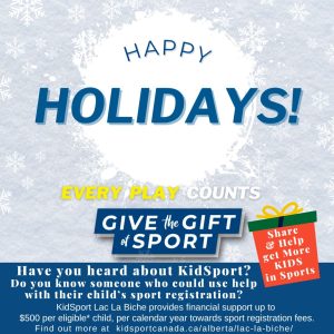 KidSport Happy Holidays Gift of Sport.