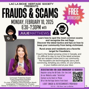 LLB Heritage Life Steps Workshop Frauds Scams Feb 10, 2025.