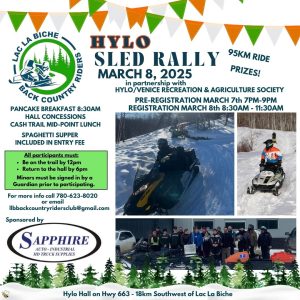 Back Country Riders Hylo Sled Rally March 8, 2025.