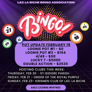 LLB Bingo Pots Update Feb 19,25.