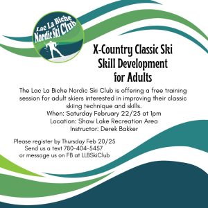 Lac La Biche Ski Club Skill Development Feb 22, 2025.