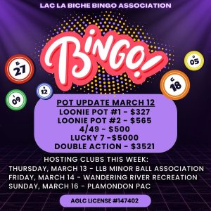 Bingo Pot Update March 12, 2025