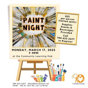 Community Learning Paint Night March 17, 2025.