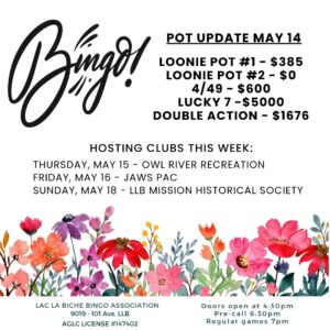 Bingo Pot Update May 14,2025.