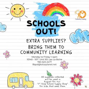 Community Learning School Supplies Donate 2025.