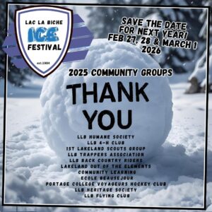 Ice Festival Thank You to community groups 2025.