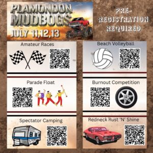 Plamondon Mud Bogs 2025 Pre-registration.