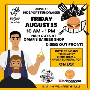 KidSport Hair Cut and BBQ Fundraiser Aug 15,25.
