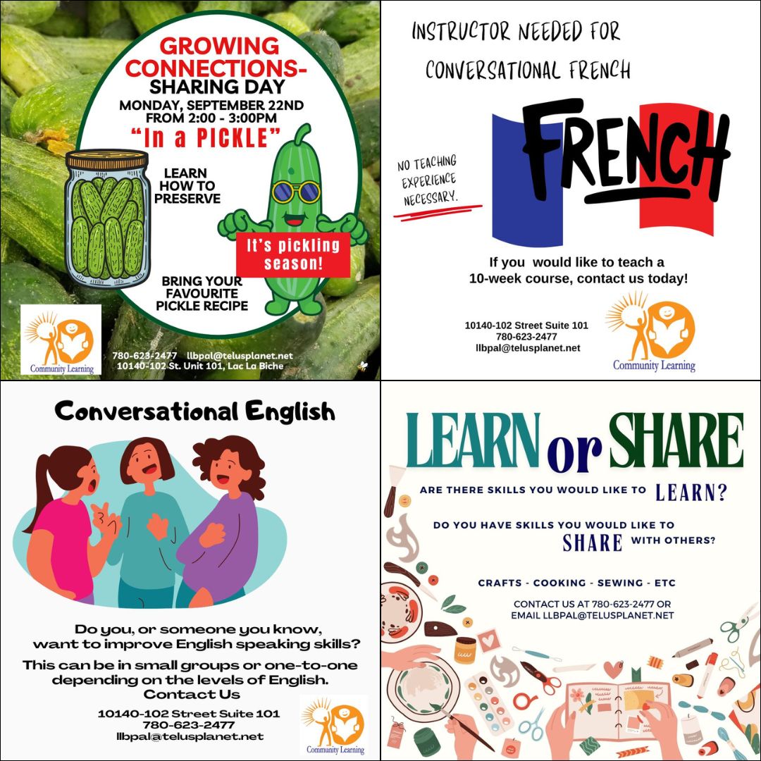 Community Learning Happenings Sept 22,25.