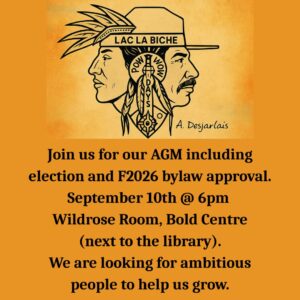Lac La Biche Pow Wow and Fish Derby Association AGM Sept 10, 2025.