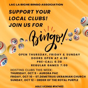Bingo Association Lac La Biche.