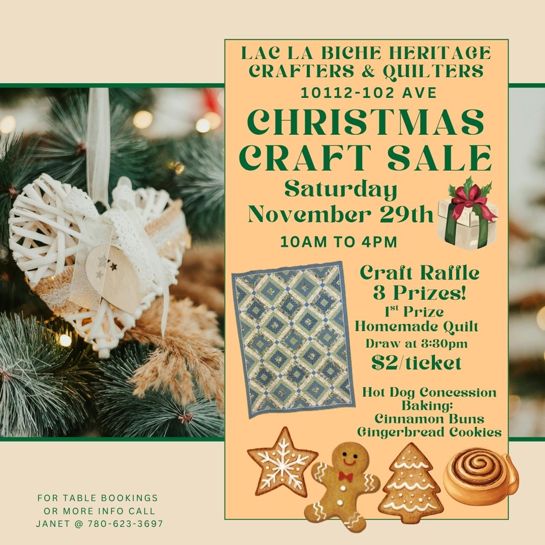 Heritage Craft Sale Nov 29,25.
