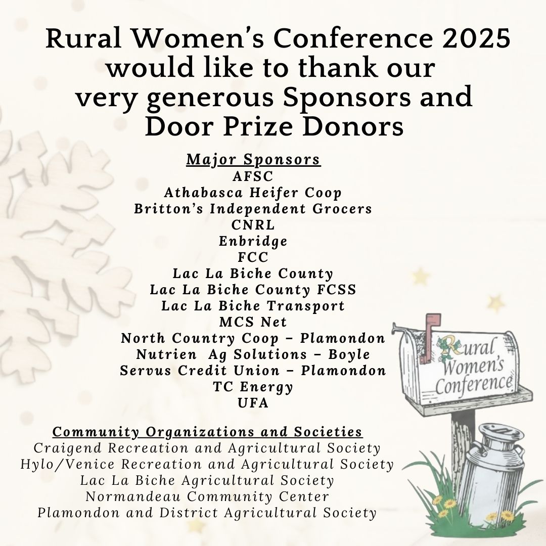 Rural Womens Conference Thank You Oct 2025.