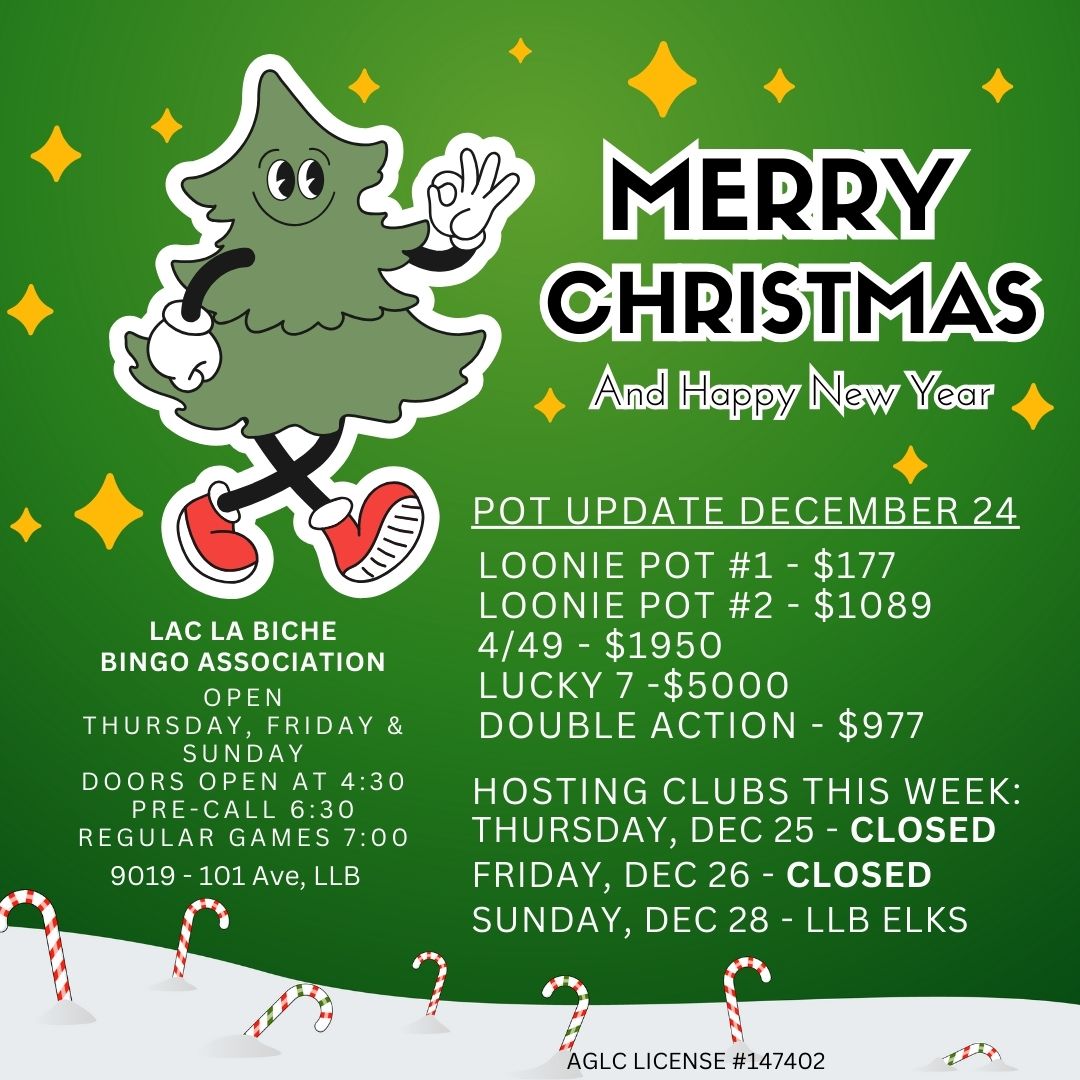 Bingo Pot Update Dec 24, 2025.
