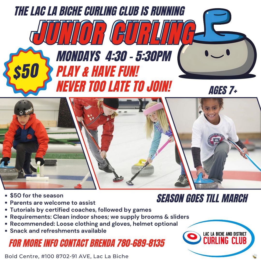 Junior Curling Mondays at the Bold Centre.