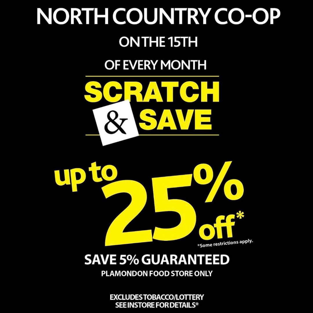North Country Coop Scratch and Save.