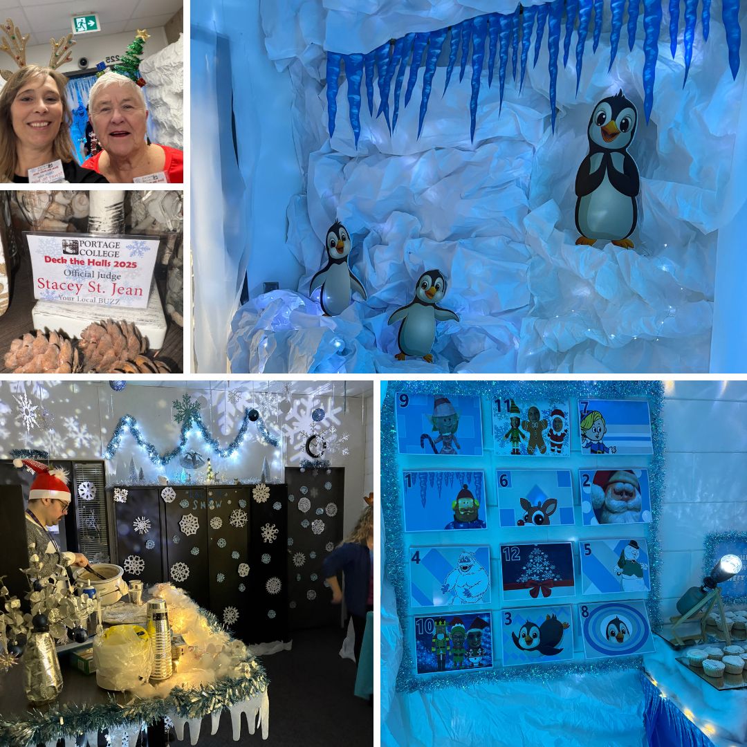 Portage College Decorating Contest Judging 2025.