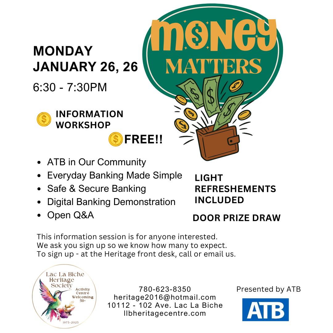 Money Matters Workshop Jan 26, 2026.