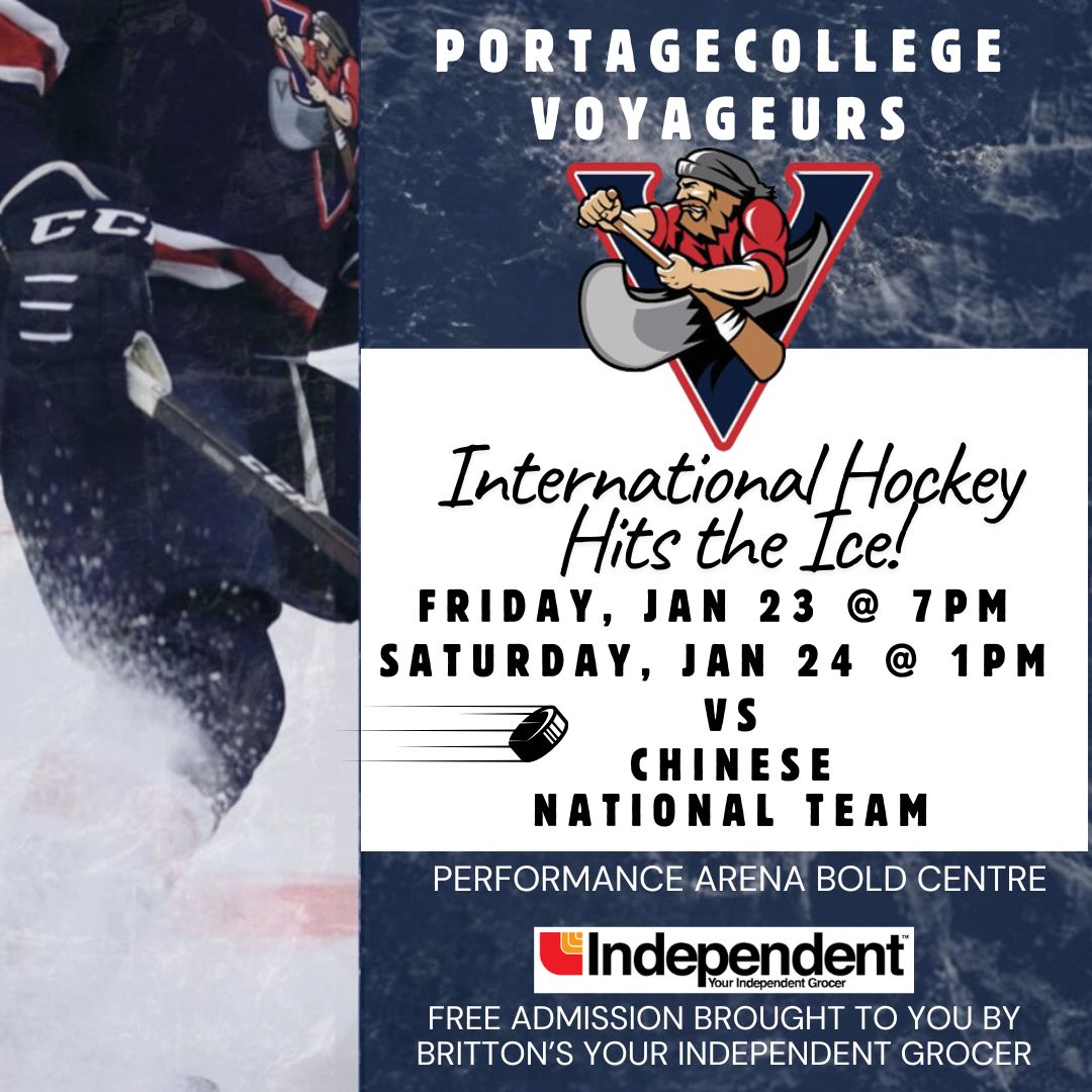 Voyageurs Hockey Jan 23 and 24 ,26.