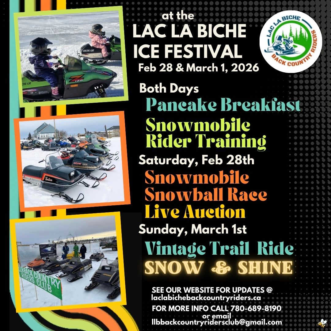 LLB Back Country Riders at the LLB Ice Festival Feb 28 & March 1, 2026.