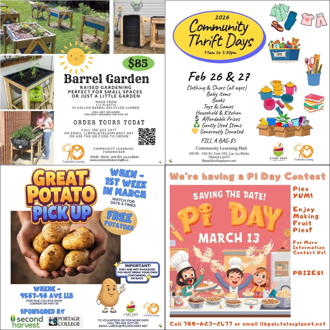 Community Learning Hub Happenings Feb and March, 2026.