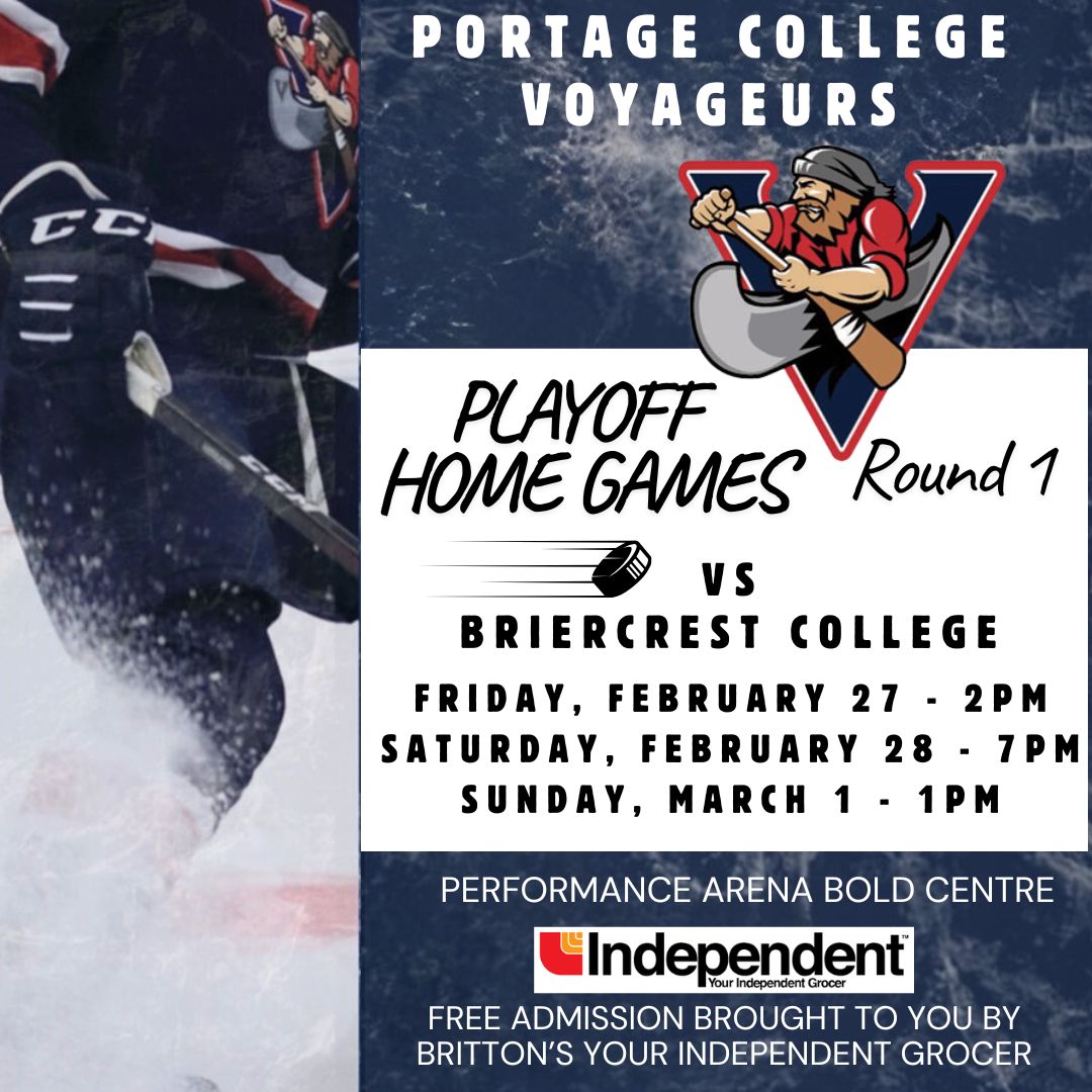 Voyageurs Hockey Feb 27,28, March 1, 2026 Playoffs.
