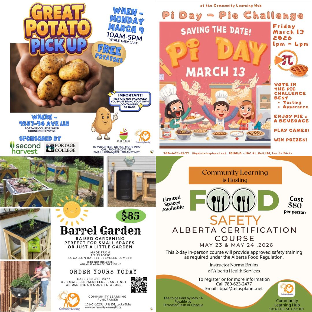 Community Learning Hub lots happening this spring.