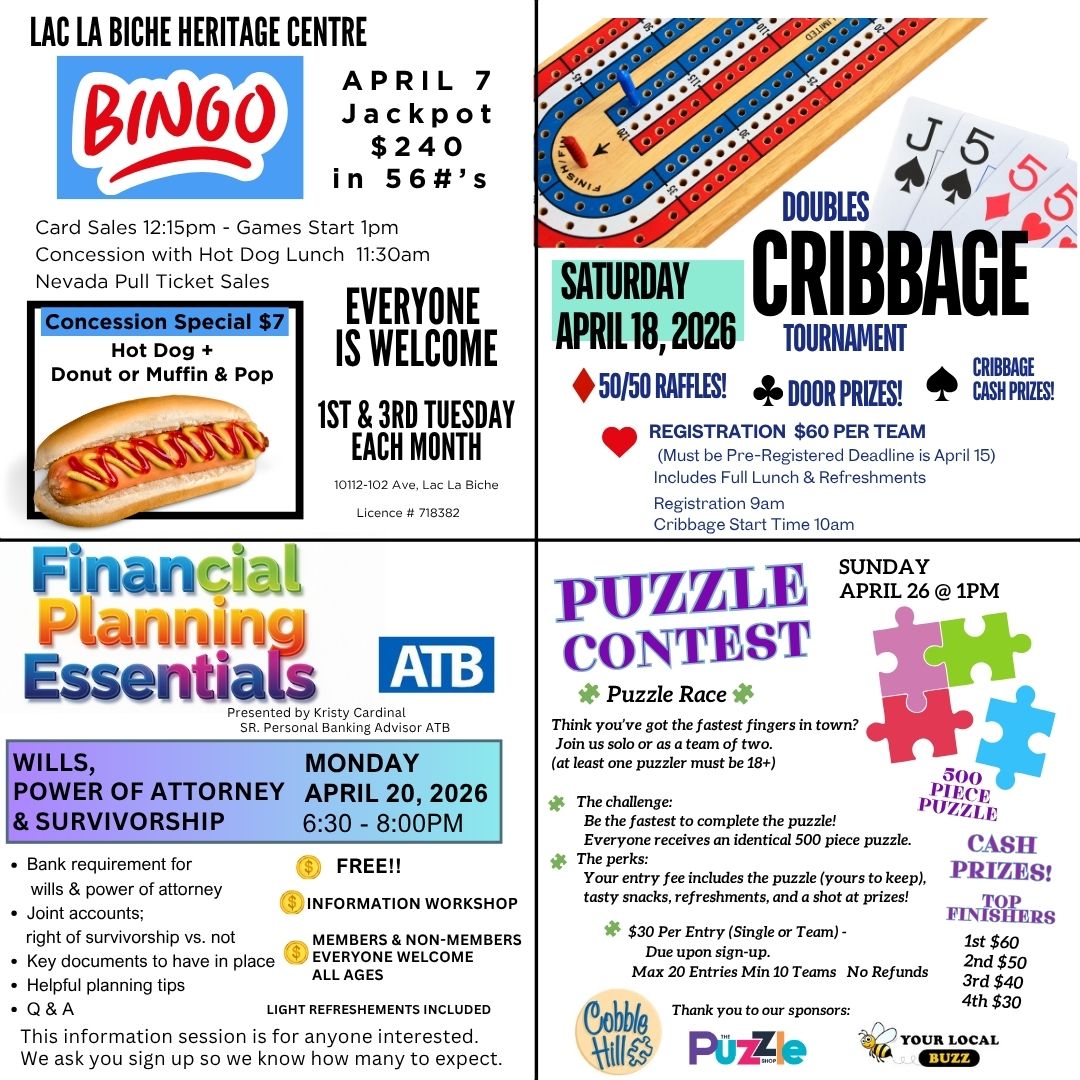 LLB Heritage Centre April 2026 activities.