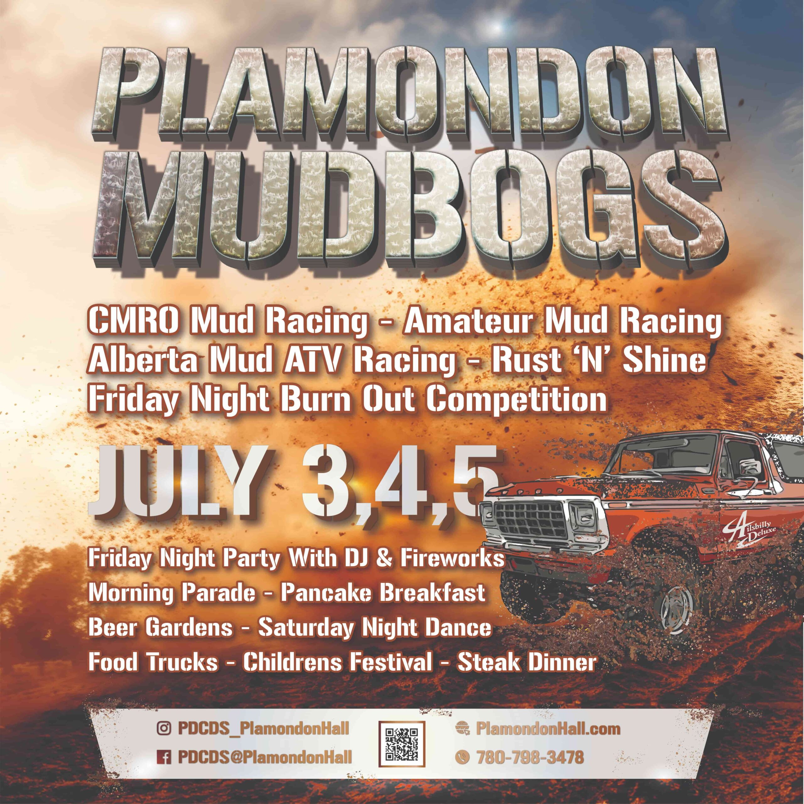 Plamondon Mudbogs July 3,4,5, 2026.