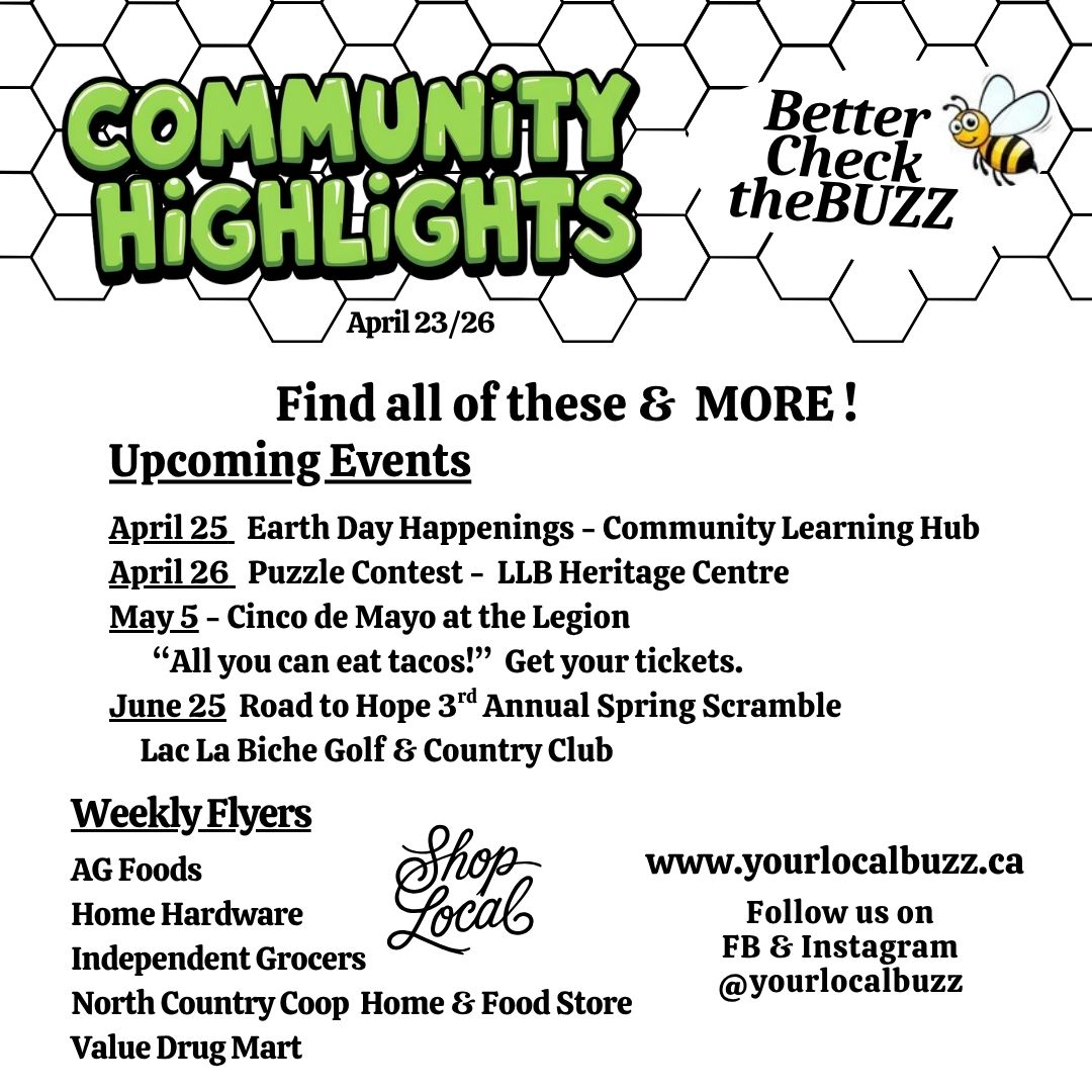 Your Local Buzz Community Highlights Update April 23,26.