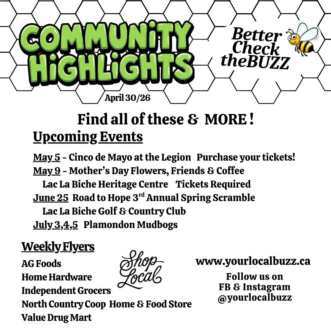 Your Local Buzz Community Highlights Update April 30,26.